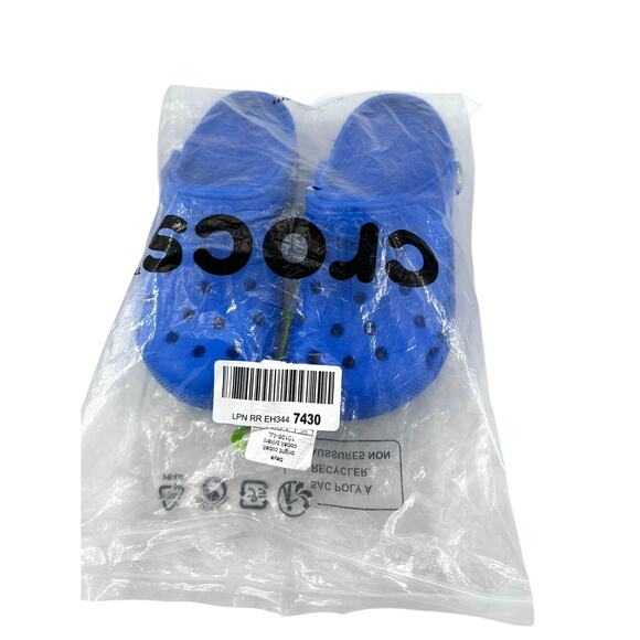 NEW Crocs Unisex Classic Clogs Blue Bolt Size M 6, W 8 NIB - Picture 6 of 7